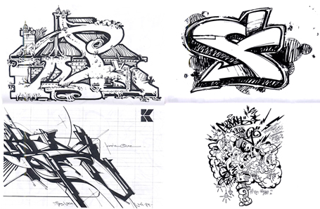 26 artists each given the first letter of their graffiti name to draw.